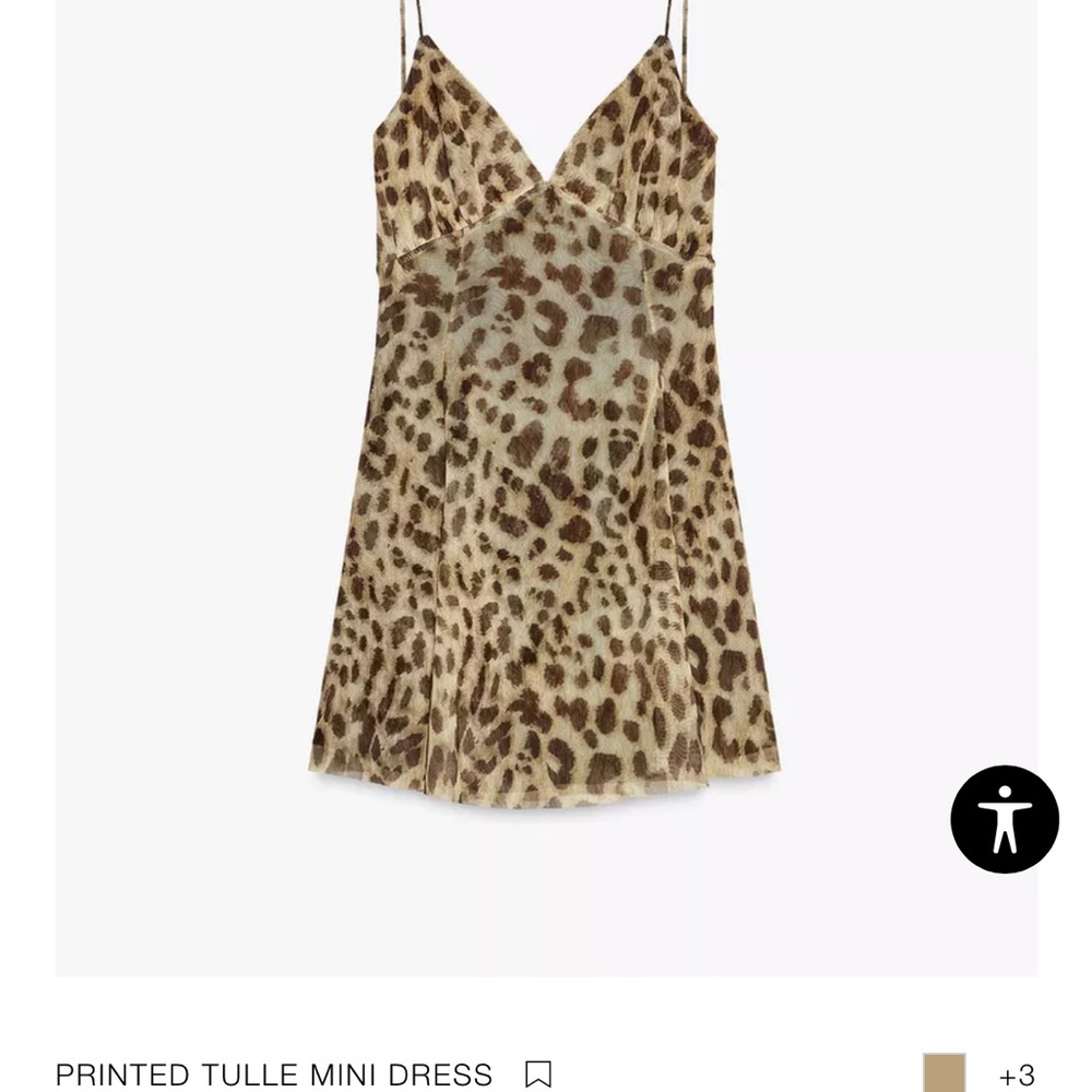 Zara Tan and Brown Slip Mini Dress